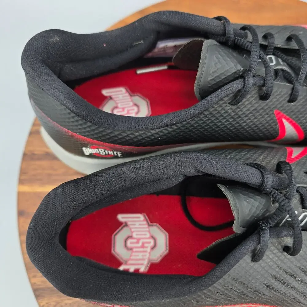 Nike Vapor Edge Turf Shoes Men's 12.5 Black Red Ohio State Athletic Sneakers